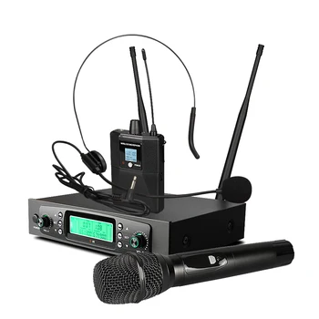 2022 высокочувствительный микрофон с лацканами UHF двухстороннего радио, беспроводной микрофон