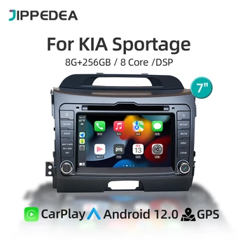 Android 12 CarPlay GPS Навигация 4G WiFi Стерео автомагнитола для Kia Sportage R 3 SL 2010-2016 Мультимедийный видеоплеер Головное устройство