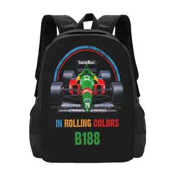 B188 Школьные сумки Дорожный рюкзак для ноутбука Автомобили Автоспорт Autosport Car Geek Винтажные гонки B188 80-Х 90-Х Гран-при Ретро