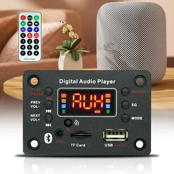 DC7-20V Bluetooth 5.0 MP3 WMA Плата Декодера Автомобильного Аудио USB TF FM-Радио Модуль Цветной Экран MP3-Плеер с Дистанционным Управлением