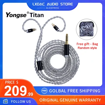 Yongse Titan 8-жильный кабель для наушников HiFi с серебристо-палладиевым покрытием 3.5/2.5/4.4 мм MMCX/0,78 2Pin для аудио 7HZ Zero KATO Aria S12