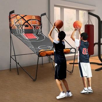 Аркадный баскетбол с двойным ударом, аркадная игра в баскетбол в помещении со светодиодным электронным табло и таймером, аркадный баскетбол дома