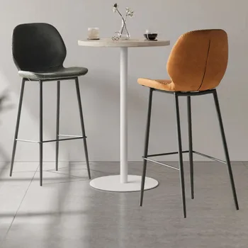 Барные стулья в европейском минимализме, современная скамейка для гостиной, Барные стулья из нержавеющей стали, стойка регистрации, мебель для дома Taburete Alto