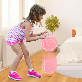 Баскетбольная игрушка для помещений С высоким отскоком, низким уровнем шума, Бесшумный баскетбол для тренировок по дриблингу для детей без покрытия из пены высокой плотности.