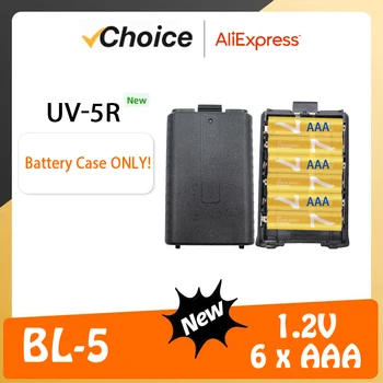 Батарейный Отсек Baofeng UV-5R BL-5 батареек типа ААА Удлиненный Корпус Батарейки типа АА для Аксессуаров UV-5R DM-5R UV-5RE Walkie Talkie