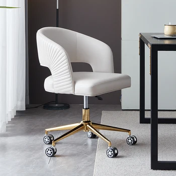 Бытовые Офисные стулья с простым подъемом Легкая Роскошная офисная мебель Компьютерное кресло Nordic С удобной поворотной спинкой Игровое кресло