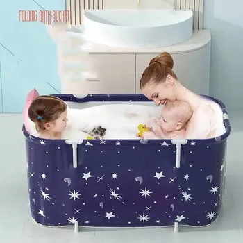 Ведро для купания для взрослых, складывающееся и подогреваемое ведро для купания для домашней сидячей ванны, ванна для всего тела для взрослых