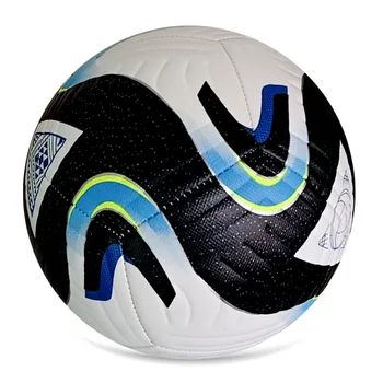 Высококачественные черные футбольные мячи официального размера 5 из мягкого полиуретана, мяч для игры за команду, футбольные мячи на открытом воздухе, Тренировочная лига futbol bola