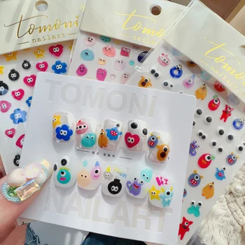 Желейные наклейки для ногтей японские милые наклейки для ногтей Love Cartoon