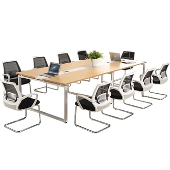 Завод Прямых Продаж Современный Простой Дизайн Конференц-стола на 8 Посадочных Мест Большой Стол Для Совещаний