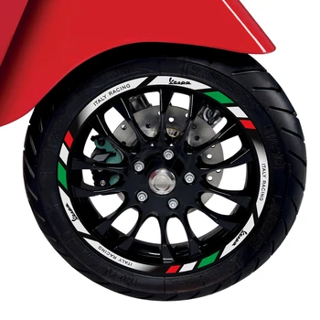 Комплект светоотражающих наклеек на колеса мотоцикла, чехол для 12-дюймового обода Vespa GTS GTV Sprint