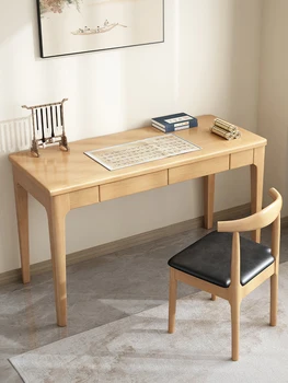 Компьютерный стол в китайском стиле, офисный стол в спальне, домашний минималистичный студент в японском стиле, изучающий