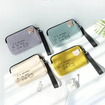 Корейская версия студенческой маленькой свежей сумки для мобильного телефона, женского мини-кошелька с сердечком для милой девушки, маленькой квадратной сумки на запястье, модной сумки