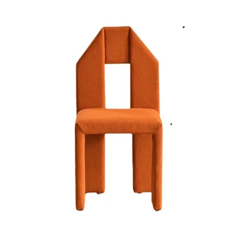 Креативный дизайнерский обеденный стул в стиле интернет-знаменитости в бесшумном стиле, домашний современный и минималистичный стул для макияжа со вставкой со спинкой