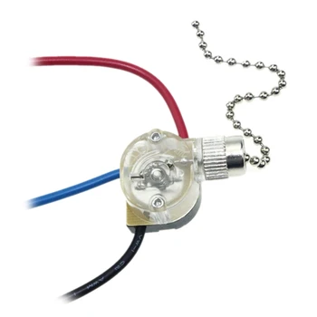 Модернизированные Полупрозрачные цепные выключатели с кабелем длиной 15 см Легко устанавливаются для 3-проводного потолочного вентилятора или подвесного светильника DropShip