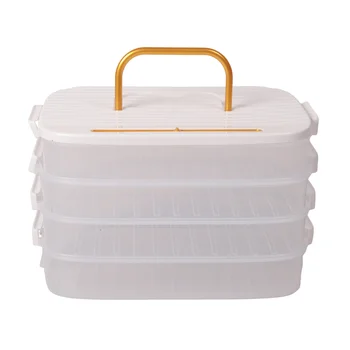 Органайзер для кухонных принадлежностей Коробка для хранения клецек Коробка для холодильника Коробка для заморозки пищевых клецек Белая