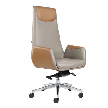Офисное кресло босса 2023 Новое легкое Роскошное домашнее Мягкое компьютерное бизнес-кожаное кресло высокого класса для президента Тайпана