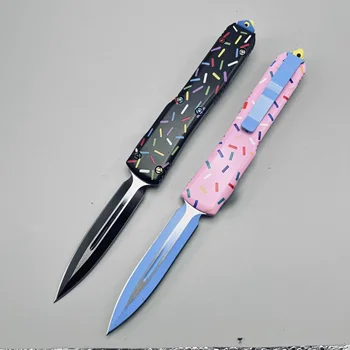 Перочинные Ножи для самообороны серии UT Dessert Warrior MICRO ULTRA OTF TECH С Полноразмерным лезвием 3,35 дюйма для Пончиков Розового цвета EDC
