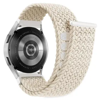 Плетеный ремешок Solo Loop для Samsung Galaxy Watch 5/pro/4/6/ Классический/46 мм/3 /active 2 Эластичный браслет Huawei watch GT/2/3/ pro band