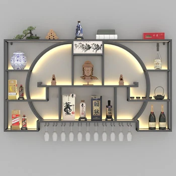 Подвесной буфет-барный шкаф Металлический Настенный Коктейль Перевернутые Винные шкафы Уникальная бутылка Mueble Para Vino Кухонная мебель