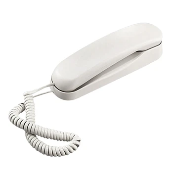 Проводной настенный телефон, гостиничный маленький телефон, подходит для дома/ванной/школы/офиса Стационарный настенный телефон Прочный