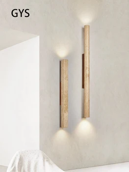 Светодиодный длинный настенный светильник Stone Retro Strip Для украшения домашней комнаты, освещение гостиной, лестница 60 см, 80 см, 100 см, 120 см, Внутреннее освещение