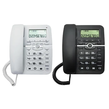 Стационарный телефон с проводом, стационарные телефоны с большой кнопкой и функцией идентификации вызывающего абонента, стационарный телефон для офиса, стойка регистрации отеля, челнок