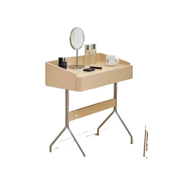 Туалетный столик Lazy Space во французском кремовом стиле, Простой Домашний стол для хранения, Сетка для спальни, Красный Столик для макияжа, маленький блок