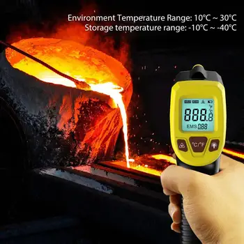 Цифровой инфракрасный термометр Бесконтактный Лазерный ИК-термометр с ЖК-дисплеем Пирометр-тестер Промышленный температурный прибор