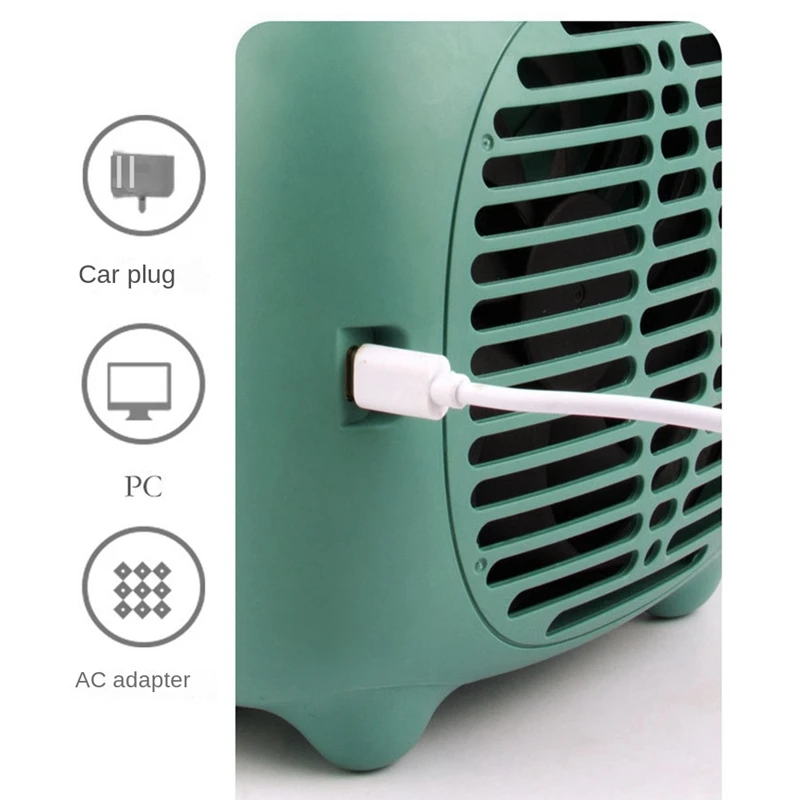 Настольный Маленький вентилятор Без Звука Офисный стол Электрический вентилятор Летнее охлаждение Студенческого общежития Охлаждающий Воздухозаборник для зарядки