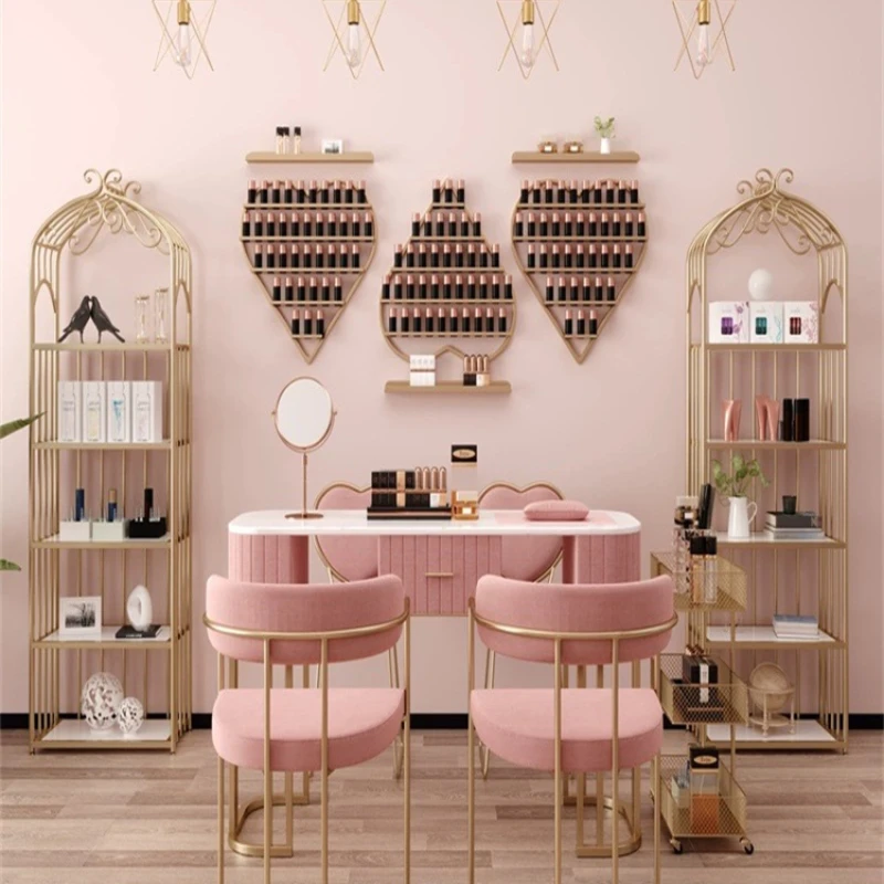 Розовый Офисный Маникюрный стол Simple Beauty Дизайнерский Протезный Маникюрный стол Для гостиной Женская мебель для магазина Tafel Nails YN50MT
