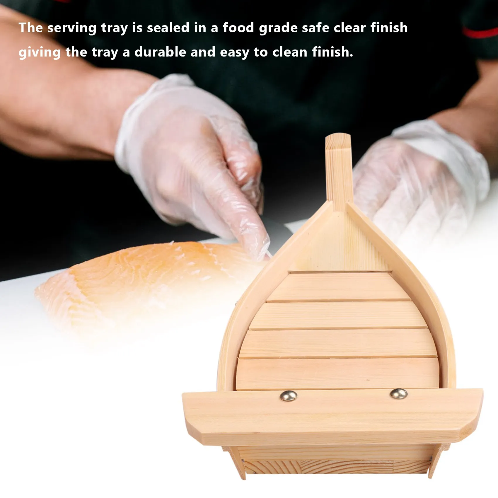 42X17X7,5 см Японская Кухня Суши Лодки Инструменты Для Суши Дерево Ручной Работы Простой Корабль Сашими Ассорти Холодных Блюд Посуда Бар