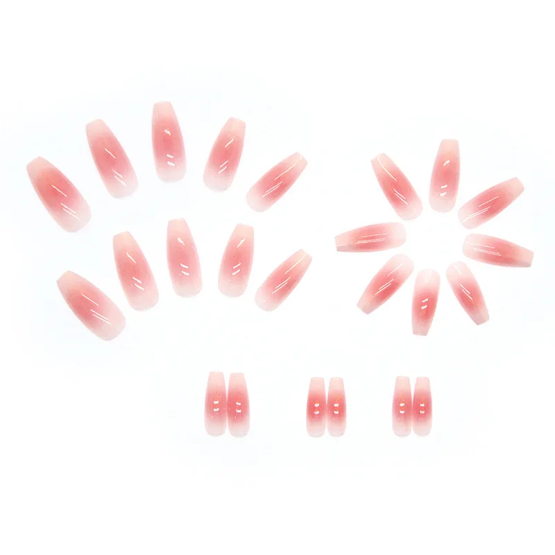 Pure Desire Aurora Розовый Прозрачный, для ногтей, Оранжевый, для ногтей, наклейки средней длины, Готовый Съемный