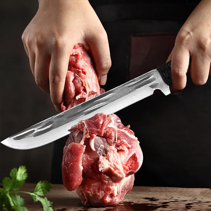 Мясницкий нож ручной работы для обвалки овощей, Мясорубка, кухонные ножи для мяса, лезвие ручной ковки, Ножи шеф-повара, инструменты для приготовления пищи