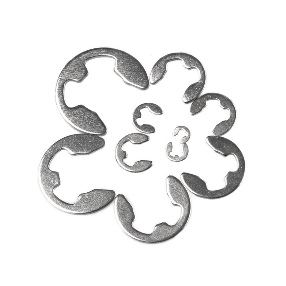 200 ШТ 304 нержавеющая сталь E Набор зажимных шайб Стопорное кольцо для крепления вала M1.5-M10